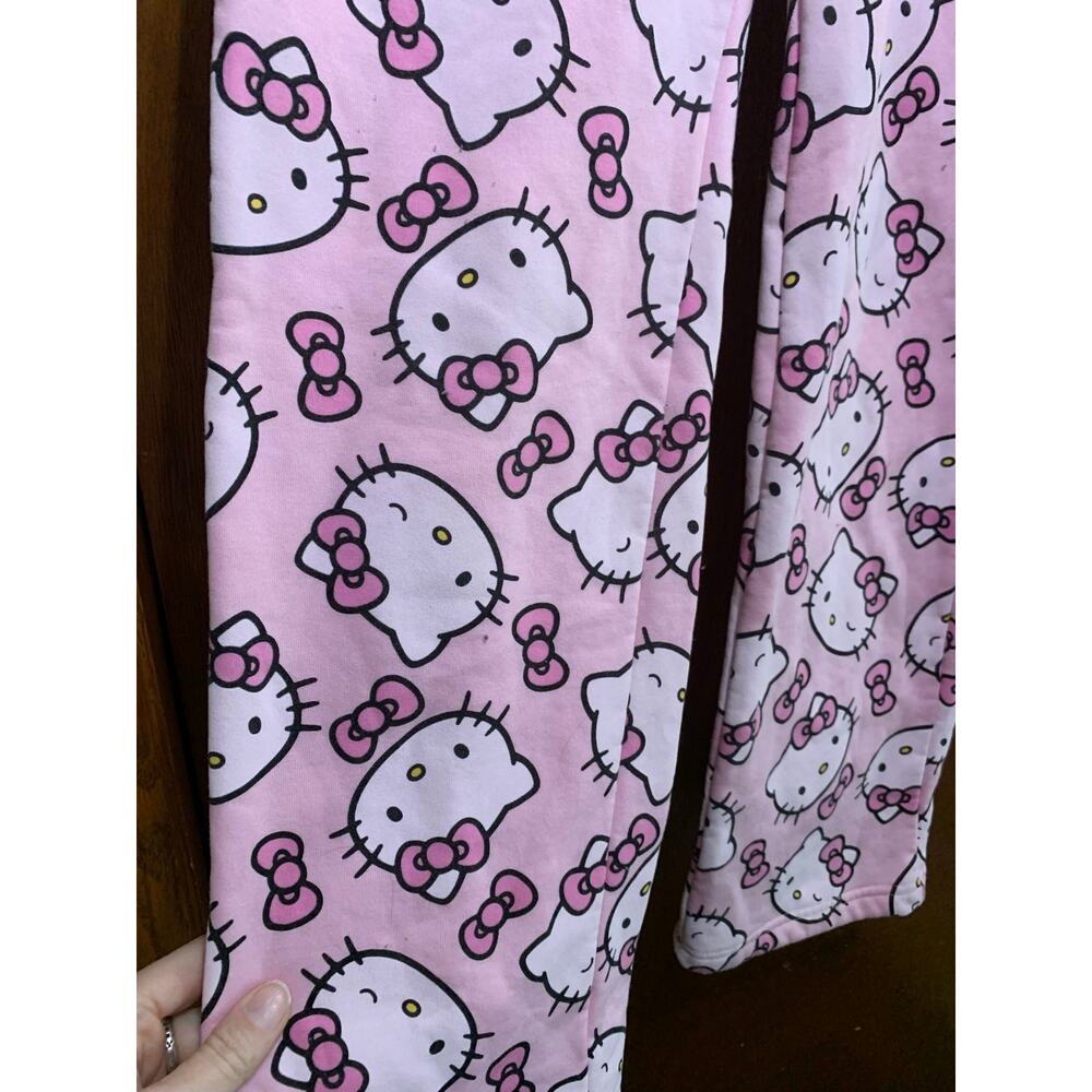 Hello Kitty Pink Lounge Pajama Pants Womens XS Kawaii Coquette Sanrio - Picture 2 of 5